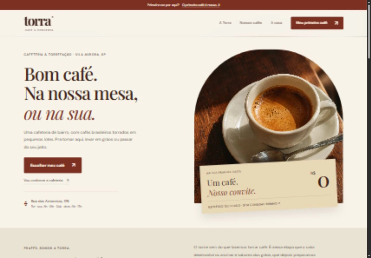 Vista previa de la landing page Torra